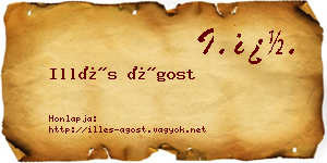 Illés Ágost névjegykártya